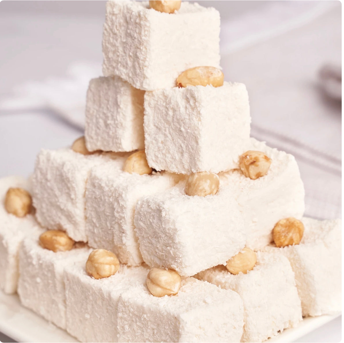 Coconut Hazelnut Turkish Delight