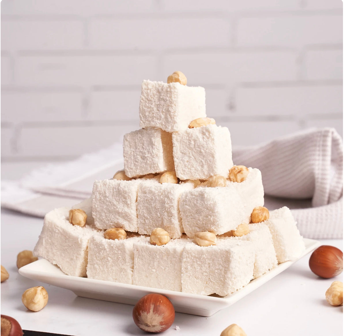 Coconut Hazelnut Turkish Delight